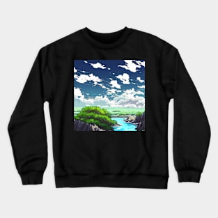 Anime Style Landscape Crewneck Sweatshirt